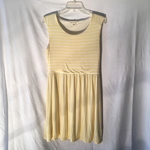 Olive Oak      Yellow and White mini dress  size L